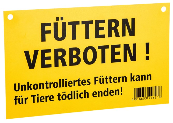 AKO Warnschild – Füttern verboten!