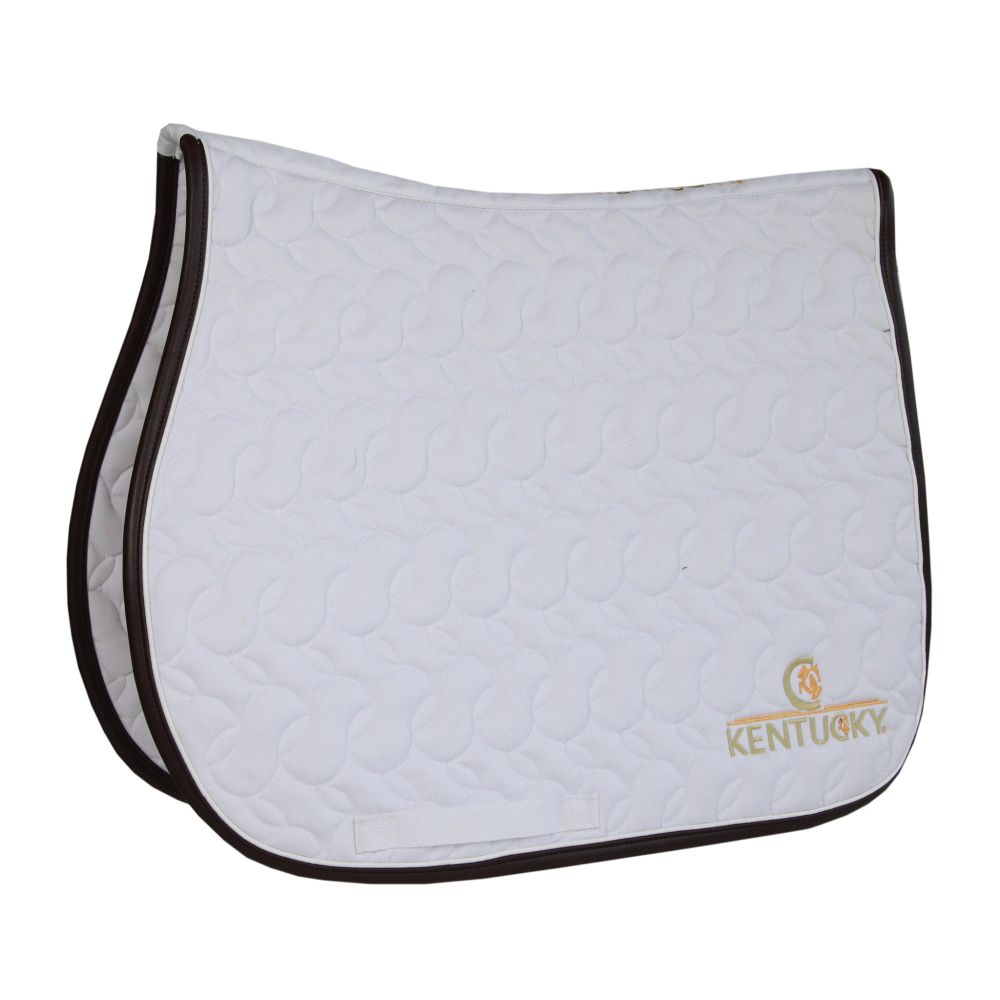 KENTUCKY® HORSEWEAR Schabracke Springen, weiß/weiß/braun