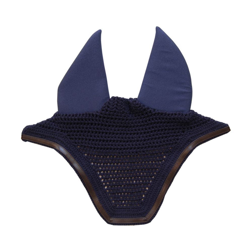 KENTUCKY® HORSEWEAR Fliegenhaube Wellington Leder Soundless, marine