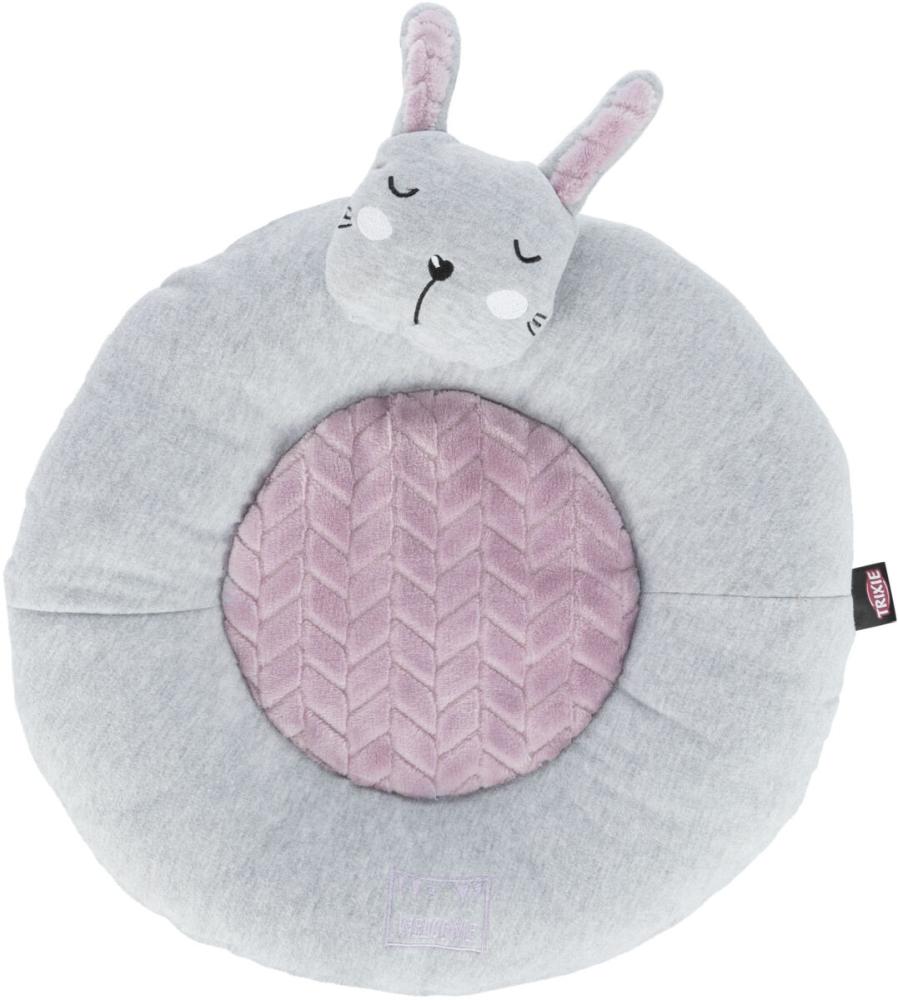 TRIXIE Junior Liegematte mit Häschen - ø 40 cm, hellgrau/flieder