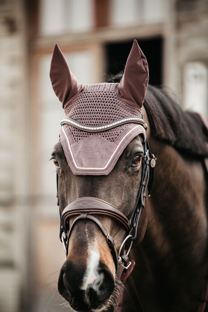 KENTUCKY® HORSEWEAR Fliegenhaube Wellington Velvet, hellviolett