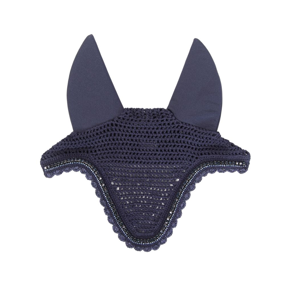 KENTUCKY® HORSEWEAR Fliegenhaube Stone & Pearl lang Soundless, marine