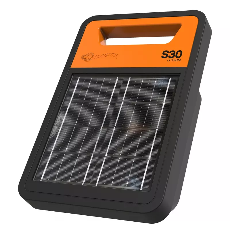 GALLAGHER S30 Solar-Weidezaungerät mit Lithium-Batterie