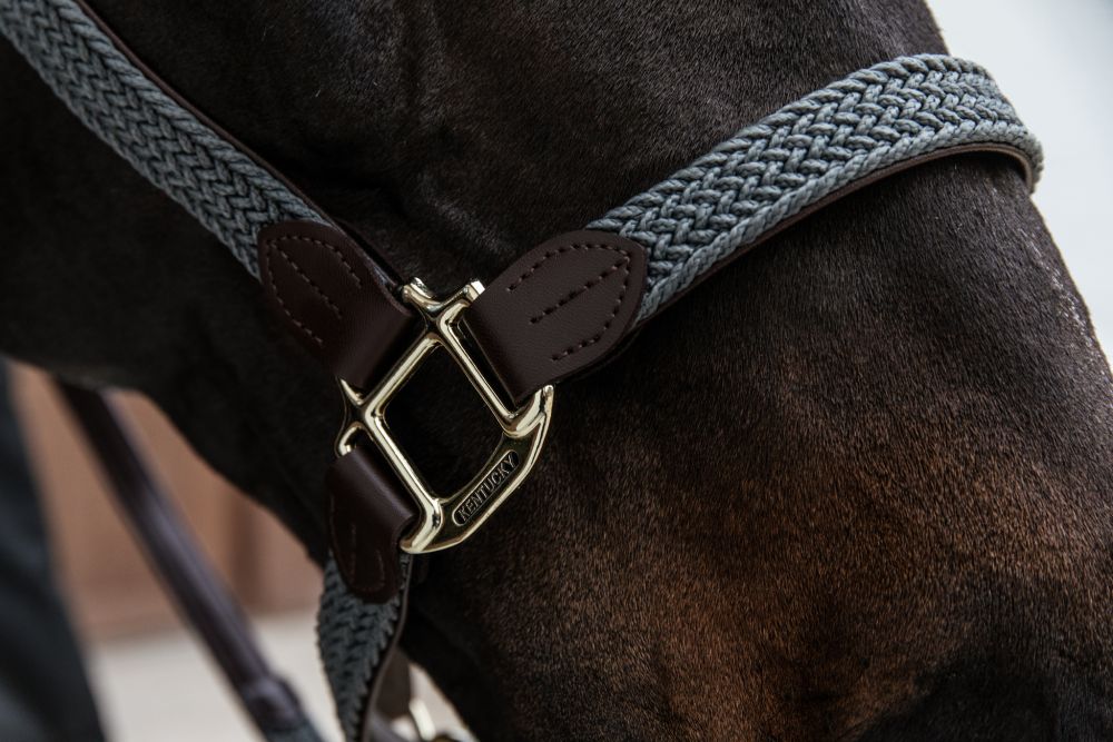 KENTUCKY® HORSEWEAR geflochtenes Nylon Halfter, grau