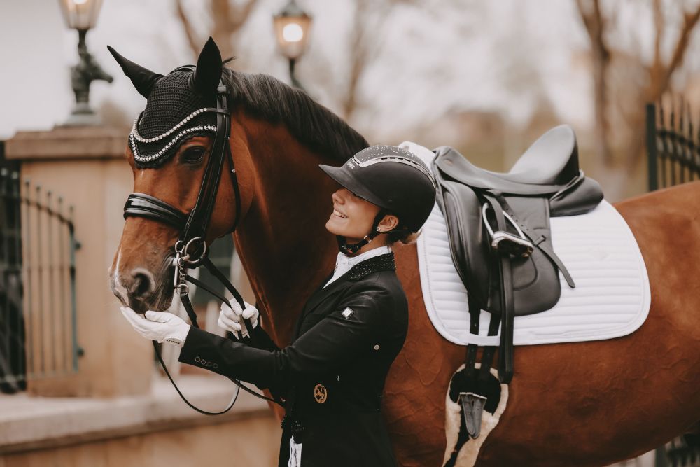 KENTUCKY® HORSEWEAR Schabracke Pearls Dressur, weiß