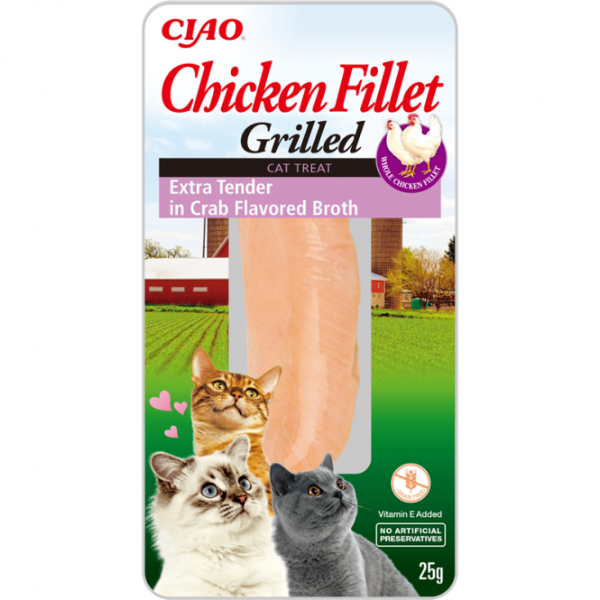 Inaba Churu Hühnchenfilet mit Krabbe, zart - 25 g