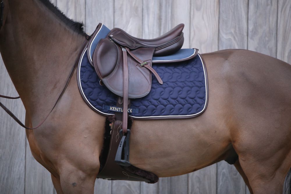 KENTUCKY® HORSEWEAR Schabracke Springen, marine/weiß/braun