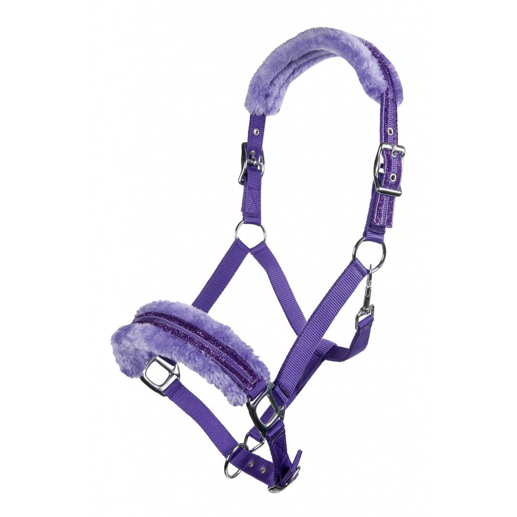Nylonhalfter -Glitter- mit Polarfleece Polsterung