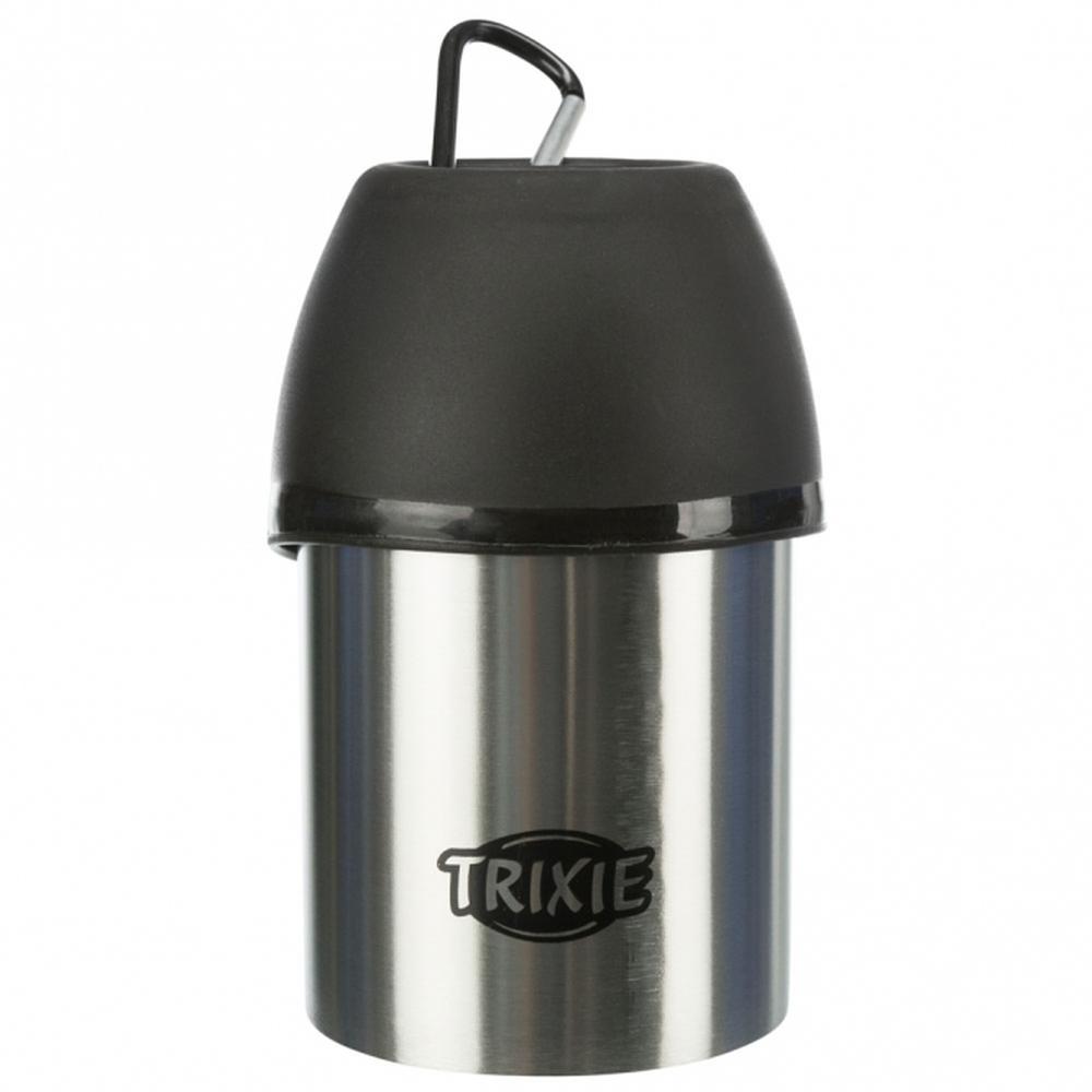TRIXIE Edelstahlflasche mit Trinknapf