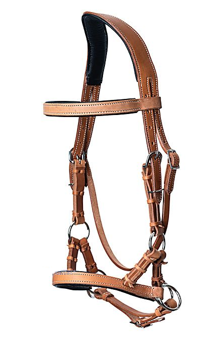 WESTERN IMPORTS® SIDEPULL, ANATOMICALLY SHAPED, HARNESS LEDER