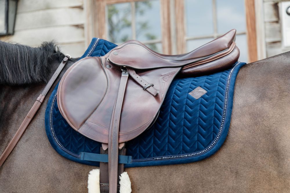 KENTUCKY® HORSEWEAR Schabracke Velvet Pearls Springen, marine