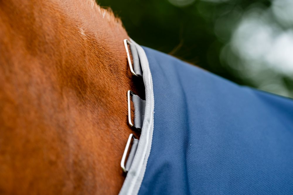 HORSEWARE® Amigo® Bravo 12 Plus Bundle Turnout, 50 g (+ 100 g & 200 g Liner), navy/titanium 