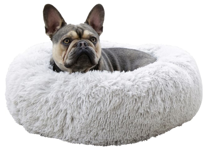 KERBL Kuschelbett Fluffy hellgrau