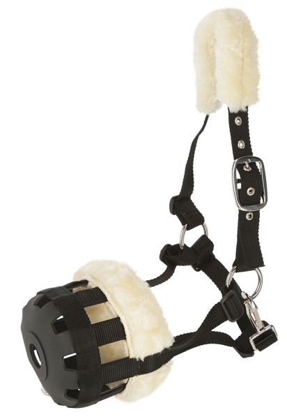 KERBL Maulkorb Teddyfleece, Nylon, schwarz, Shetty