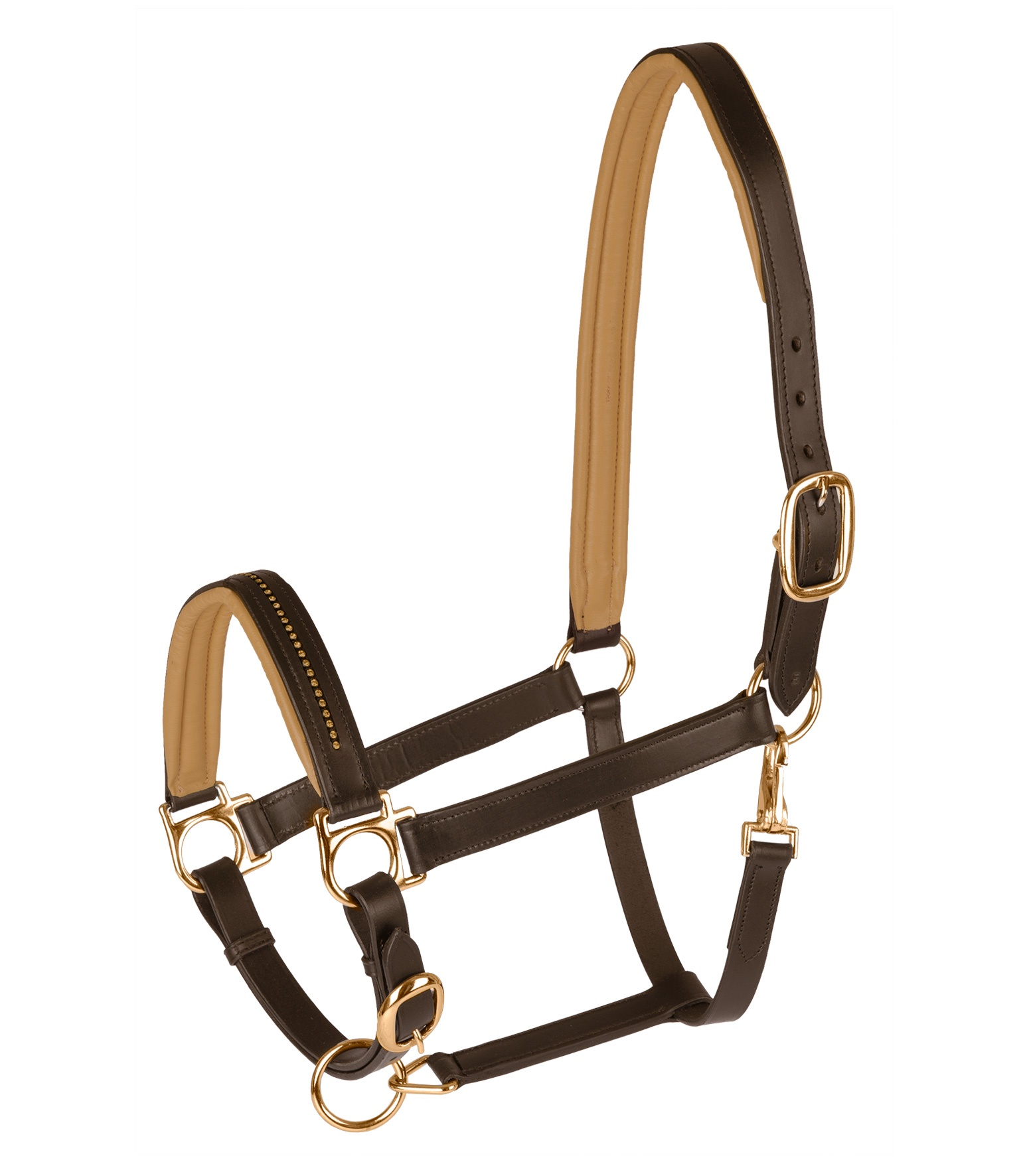 WALDHAUSEN STAR Lederhalfter Diamond, braun/gold