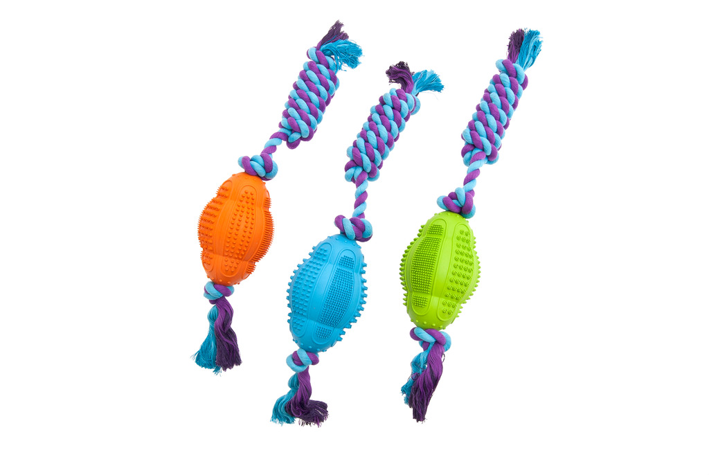 Ruffus Hundespielzeug Dental Bouncer mit Seil