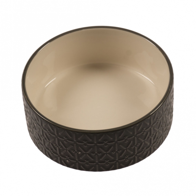 Futternapf Stone Deco Oscuro, grau 