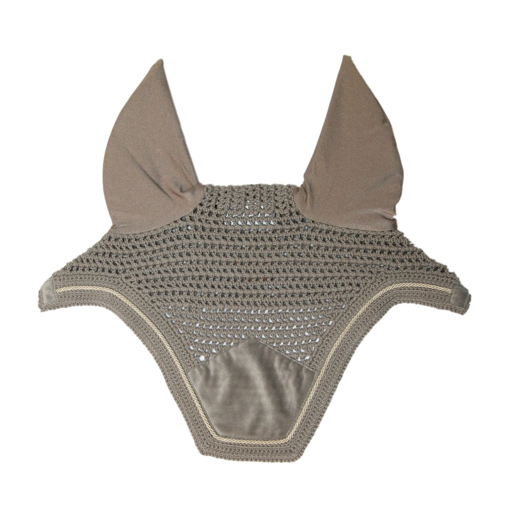 KENTUCKY® HORSEWEAR Fliegenhaube Wellington Basic Velvet, beige