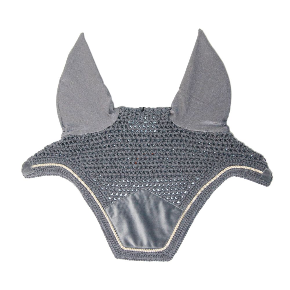 KENTUCKY® HORSEWEAR Fliegenhaube Wellington Basic Velvet, grau