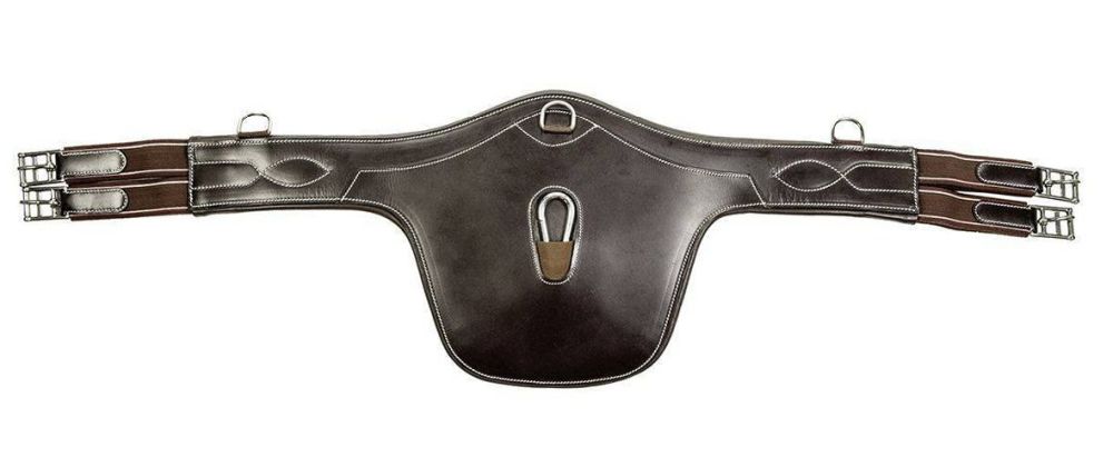 HKM Sattelgurt mit Brustschutz Soft, braun