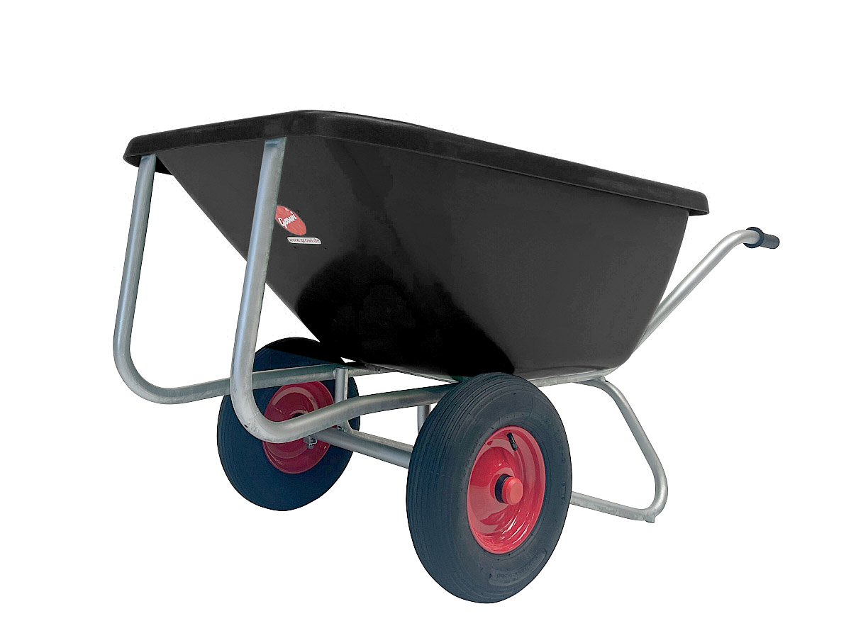 GROWI® Compactkarre Big Ben 2-rädrig 180 l in schwarz