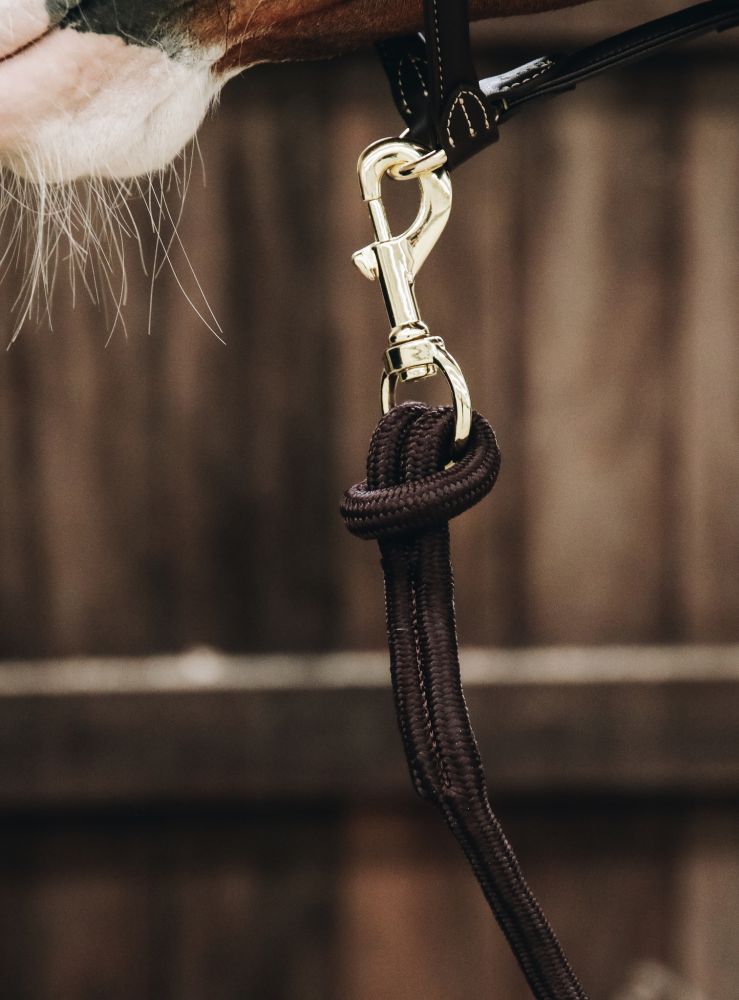 KENTUCKY® HORSEWEAR Führstrick, Karabiner, braun