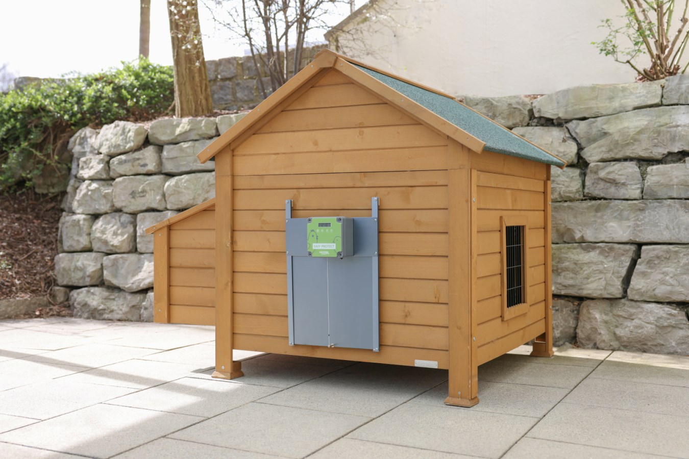 KERBL Automatische Hühnerklappe Komplettset EasyProtect, Breite 28,5 cm x Höhe 25 cm