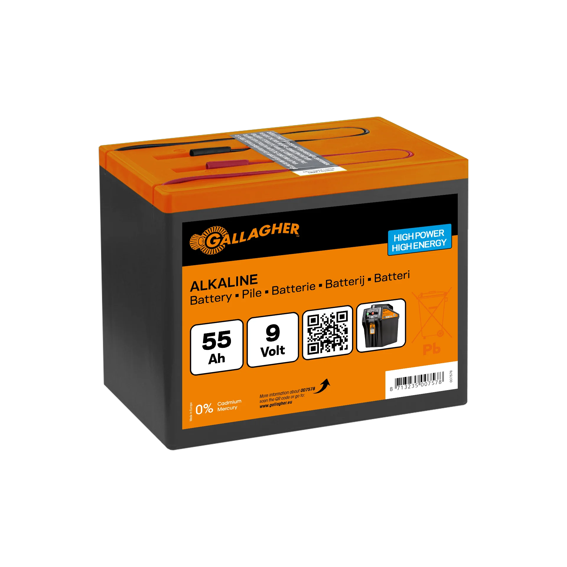 GALLAGHER Powerpack Batterie (9 V, 55 Ah)