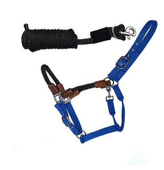 WESTERN IMPORTS® HYBRID ROPE HALTER, königsblau