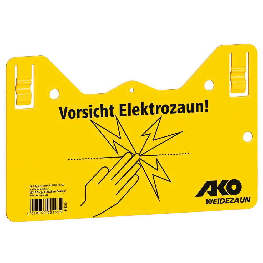 AKO Warnschild – Vorsicht Elektrozaun!