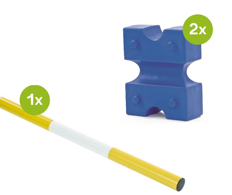 GROWI® Cavaletti Set Knuffi, blau/gelb-weiß