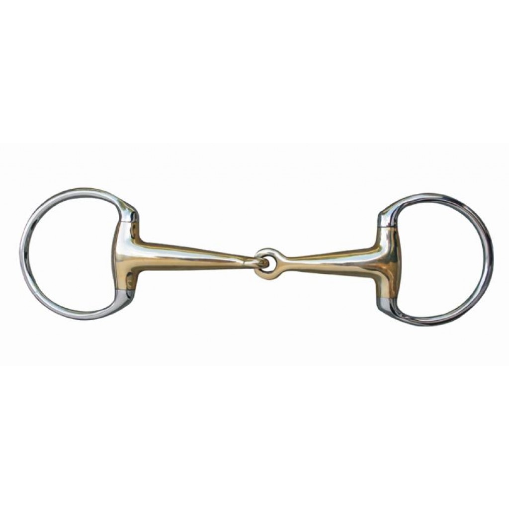 Olivenkopfgebiss, 16 mm Argentan mit Edelstahlring