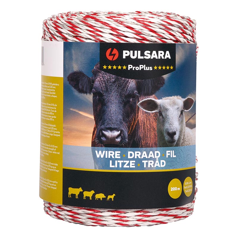 PULSARA Kunststoff-Litze Pro Plus, weiß/rot