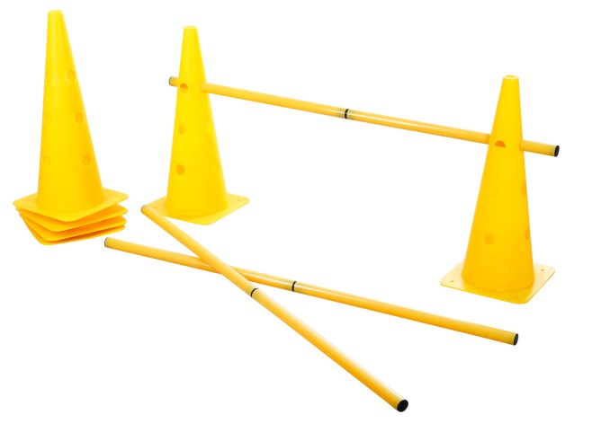 KERBL Agility Pylonen-Hürden Set, gelb, 3 Hürden