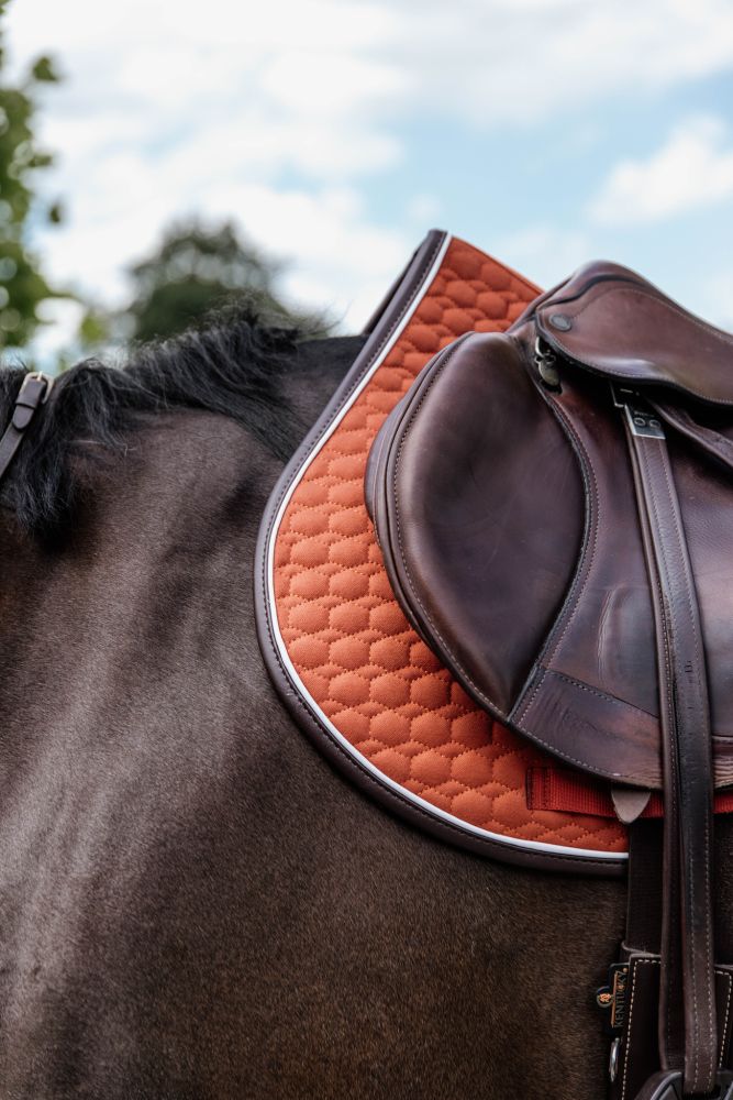 KENTUCKY® HORSEWEAR Schabracke Classic Leder Springen, orange