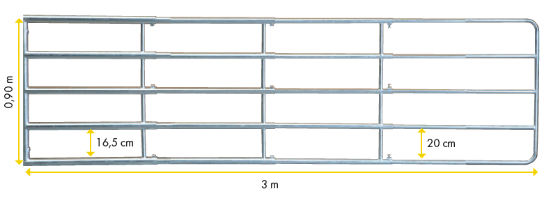 PATURA Weidezauntor Compact dreifach verstellbar, Höhe 0,90 m