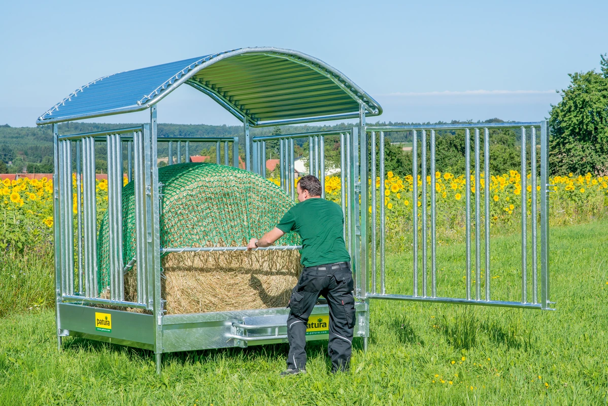 PATURA Rahmen für Futtersparnetz für Viereckraufe