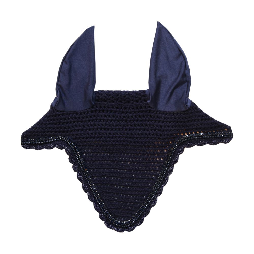 KENTUCKY® HORSEWEAR Fliegenhaube Stone & Pearl lang, marine