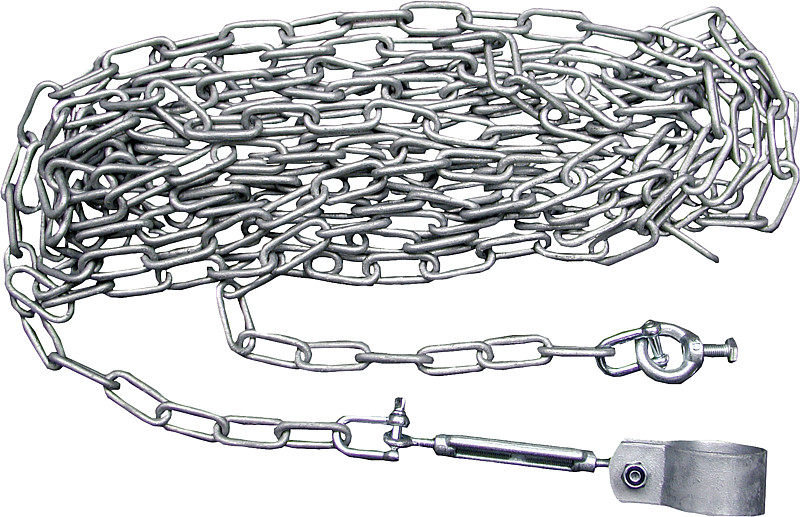 Abhängung für Tore mit 8m Kette, Vollschelle, Spannschloss, Schäkel