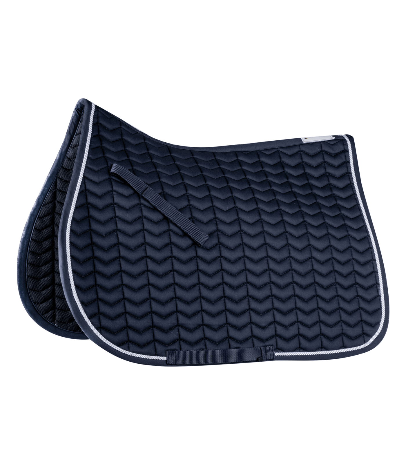 WALDHAUSEN Schabracke Classic Vielseitigkeit, nachtblau/weiß Nachtblaue Vielseitigkeits-Schabracke Classic von Waldhausen mit Zickzack-Steppung und weißer Zierkordel