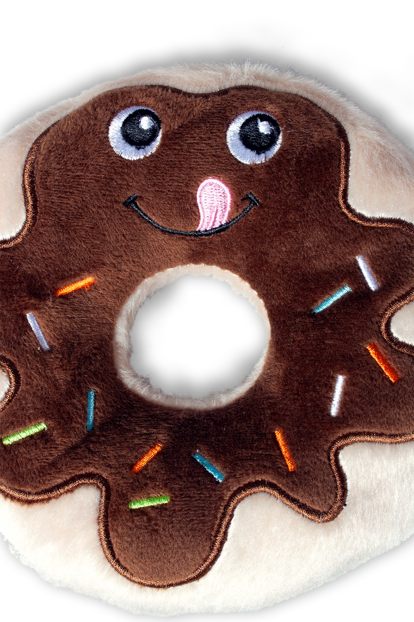 Hundespielzeug Plüsch Schoko Donut