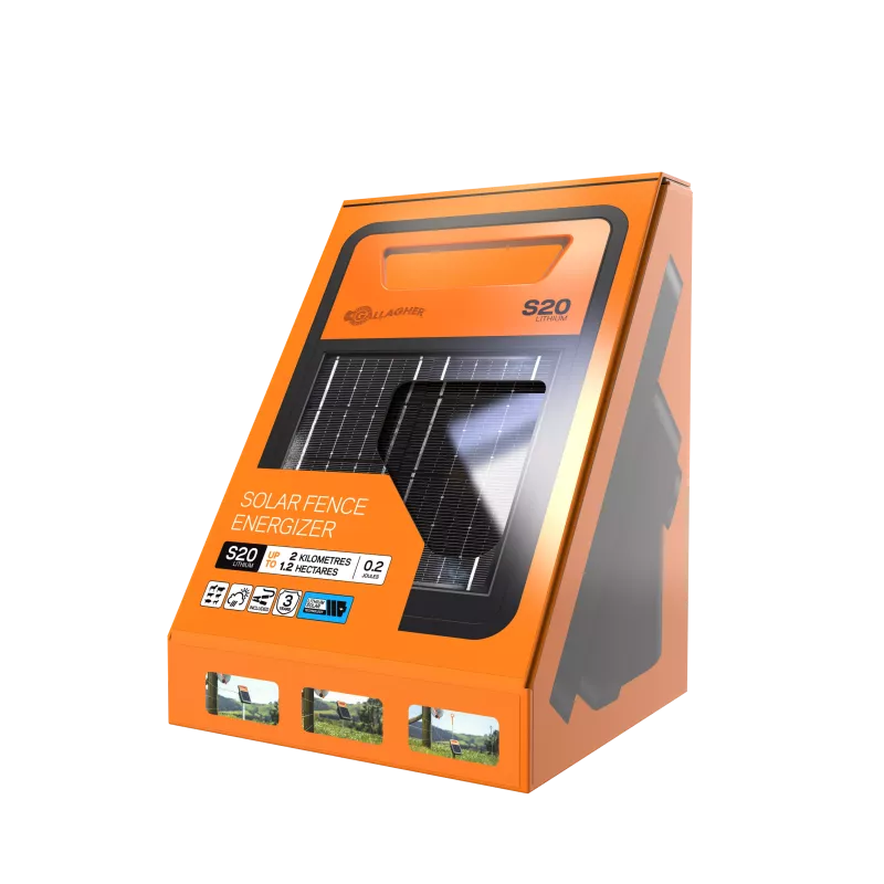 GALLAGHER S20 Solar-Weidezaungerät mit Lithium-Batterie