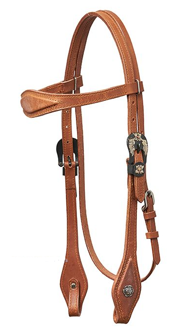 WESTERN IMPORTS® HORSEMAN´S TACK w./ FLOWER BUCKLE , HARNESS LEATHER