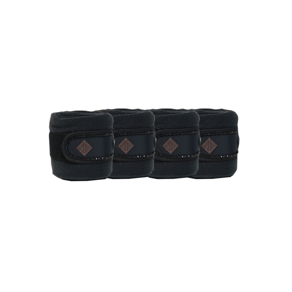 KENTUCKY® HORSEWEAR Fleece-Bandagen Pearls, 4er-Set, schwarz