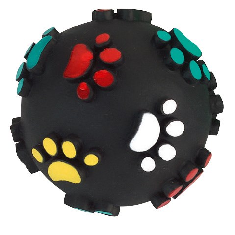KERBL Vinyl Pfotenball mit Squeeker farblich sortiert