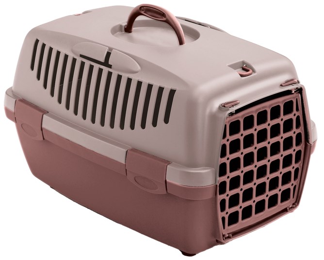 KERBL Gulliver 1 Transportbox pink/braun