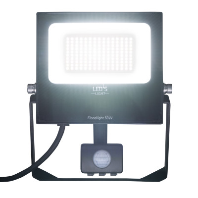 SHADA Flutlicht mit Sensor-LED - 50W 9000lm 4000K - Lumileds LED - schwarz