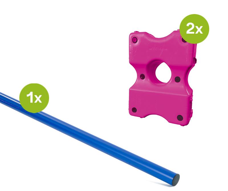 GROWI® Cavaletti Set Aaron, pink/blau