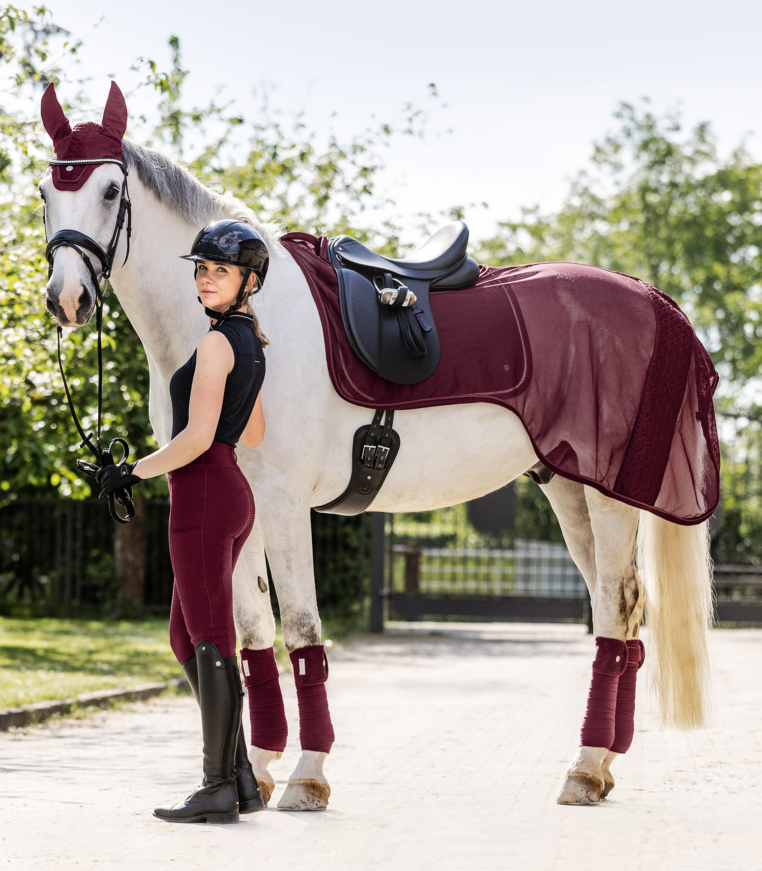 WALDHAUSEN Fleecebandagen Rom, 4er Set, samtrot