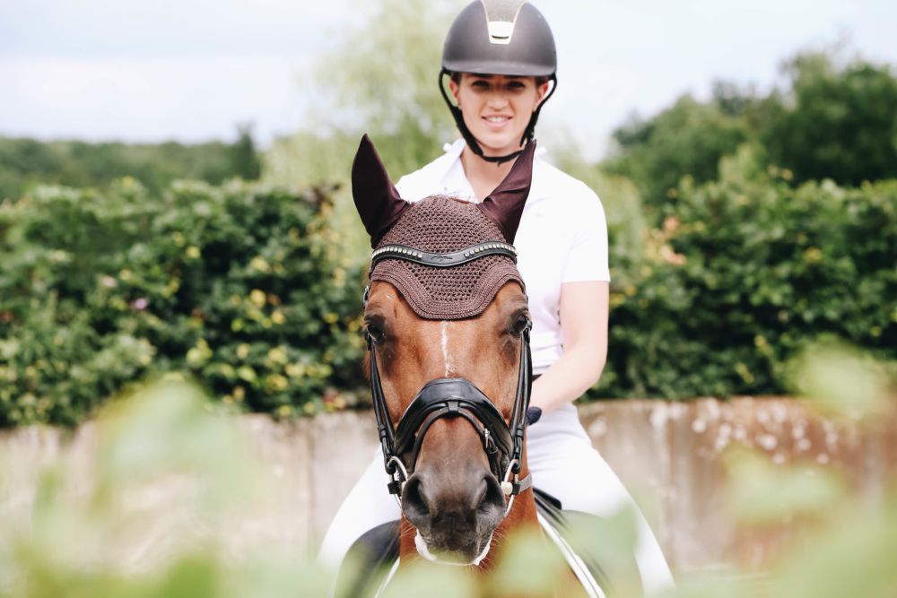 KENTUCKY® HORSEWEAR Fliegenhaube Wellington Sparkling, braun